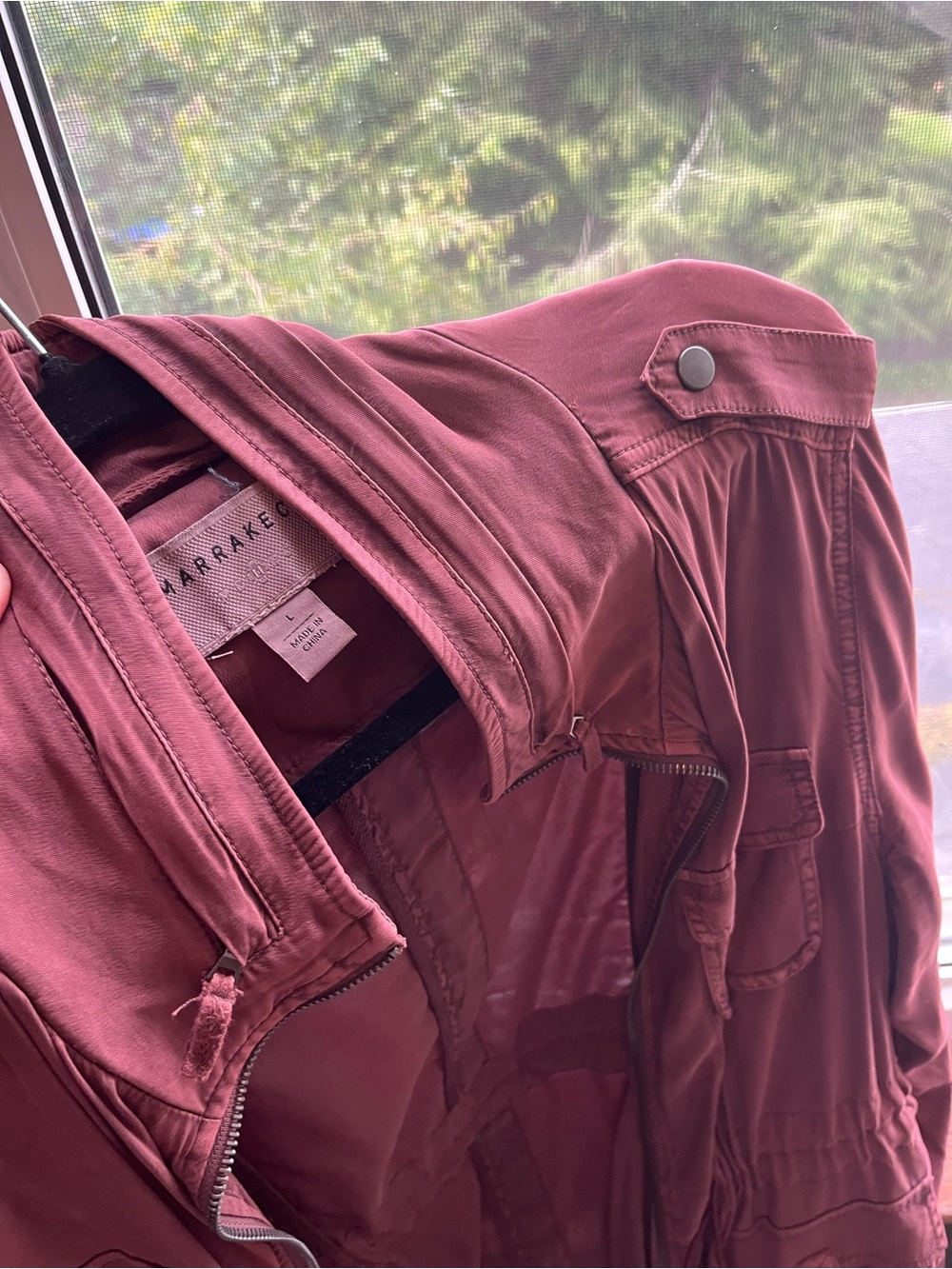 Marrakech Brick Red/ Rust Utility Jacket - Zip Front - Picture 3 of 12